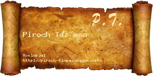 Piroch Tímea névjegykártya